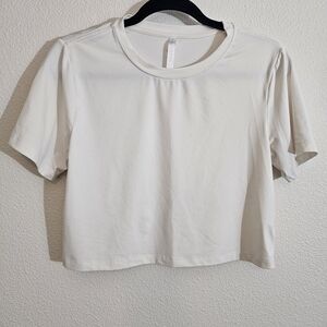 Fabletics Cream Crop Top